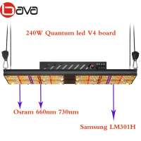 bava new indoor plant 240w samsung lm301h uv ir led grow light full spectrum quantum high umol board